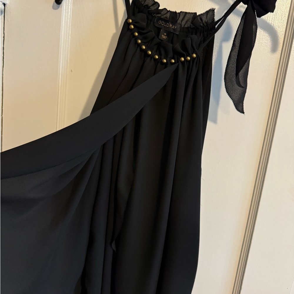Goldray Sleeveless Blouse with Beaded Detail